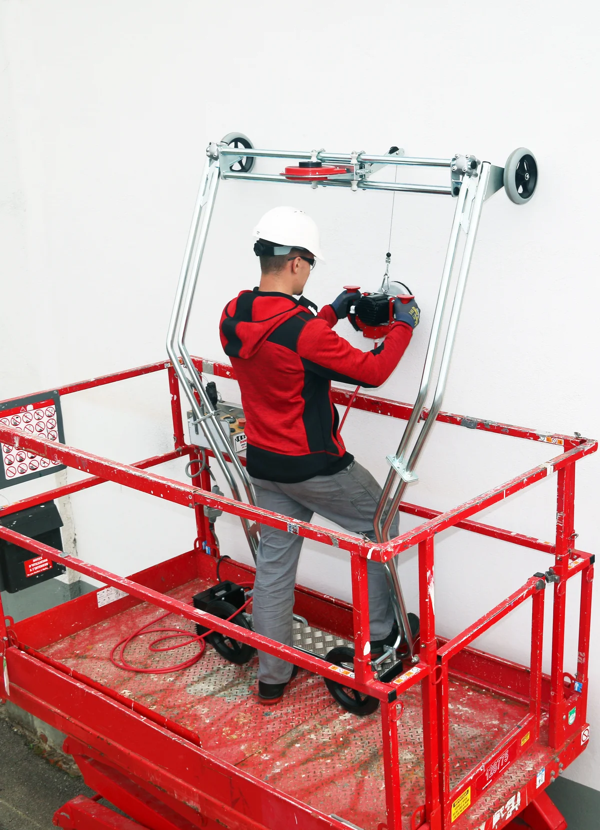 Ensemble ponçage mural Mygale : portique Mygale avec équilibreur de charge et ponceuse Potam XM165